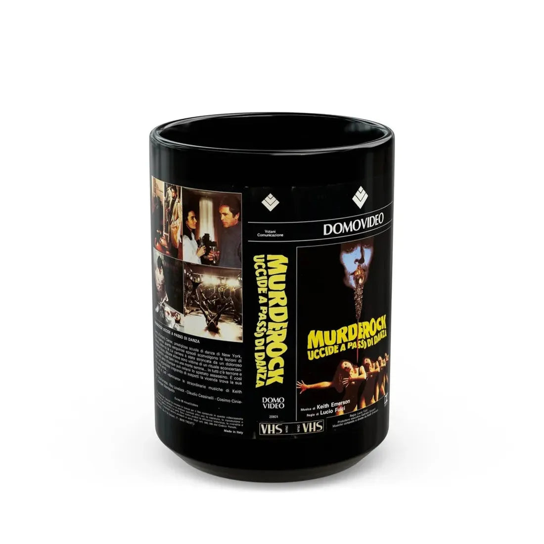 MURDEROCK UCCIDE A PASSO DI DANZA (VHS COVER) - Black Coffee Mug 15oz - Go Mug Yourself