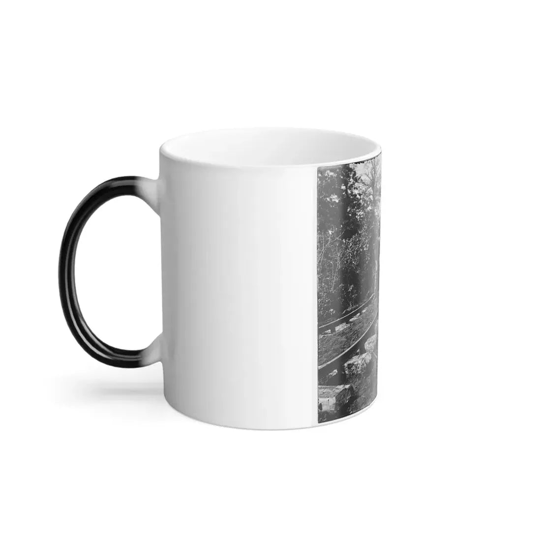 Murfreesboro, Tenn., Vicinity. Men Repairing Single-Track Railroad After Battle of Stone's River (U.S. Civil War) Color Changing Coffee Mug 11oz - Go Mug Yourself