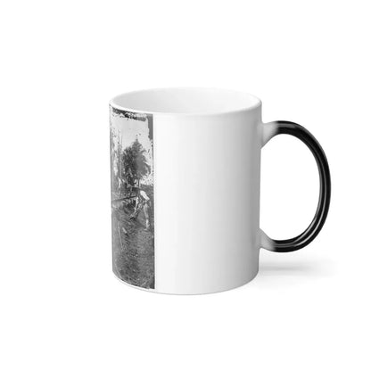 Murfreesboro, Tenn., Vicinity. Men Repairing Single-Track Railroad After Battle of Stone's River (U.S. Civil War) Color Changing Coffee Mug 11oz - Go Mug Yourself