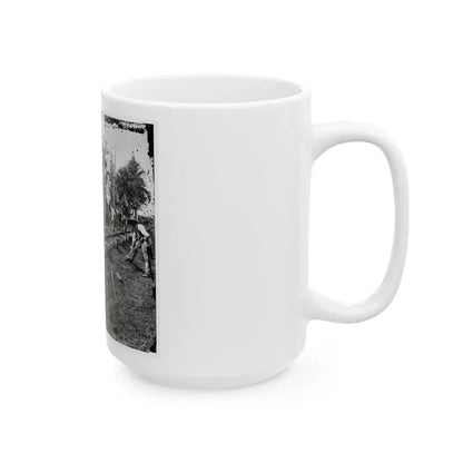 Murfreesboro, Tenn., Vicinity. Men Repairing Single-Track Railroad After Battle Of Stone's River (U.S. Civil War) White Coffee Mug - Go Mug Yourself