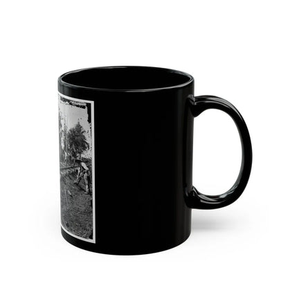 Murfreesboro, Tenn., Vicinity. Men Repairing Single-Track Railroad After Battle Of Stone's River (U.S. Civil War) Black Coffee Mug-Go Mug Yourself