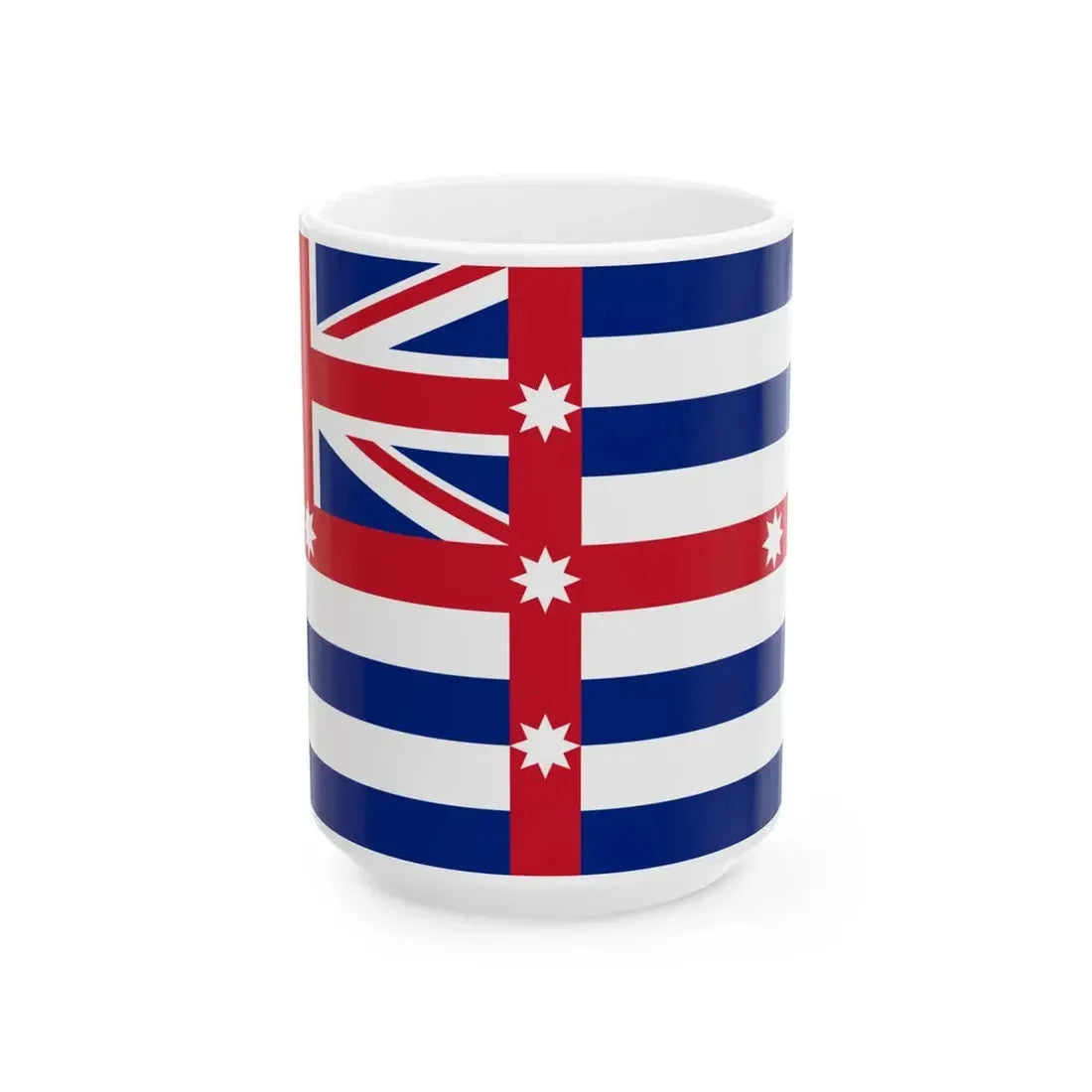 Murray River Flag Combined (Australia) White Coffee Mug 15oz - Go Mug Yourself