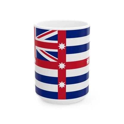 Murray River Flag Combined (Australia) White Coffee Mug 15oz - Go Mug Yourself