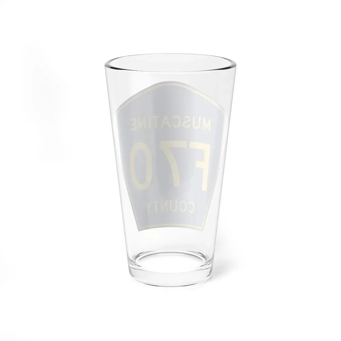 Muscatine County Route F70 IA (Iowa) (Road Sign) Pint Glass 16oz - Go Mug Yourself