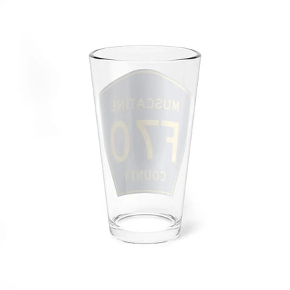 Muscatine County Route F70 IA (Iowa) (Road Sign) Pint Glass 16oz - Go Mug Yourself