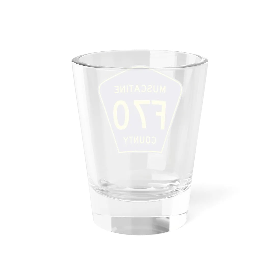 Muscatine County Route F70 IA (Iowa) (Road Sign) Shot Glass 1.5oz - Go Mug Yourself