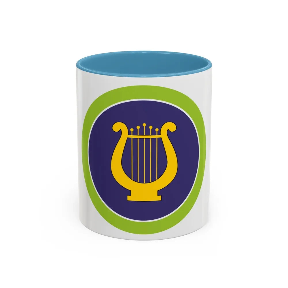 Music (Boy Scout Merit Badge) Accent Coffee Mug-11oz-Light Blue-Go Mug Yourself