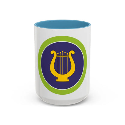 Music (Boy Scout Merit Badge) Accent Coffee Mug-15oz-Light Blue-Go Mug Yourself