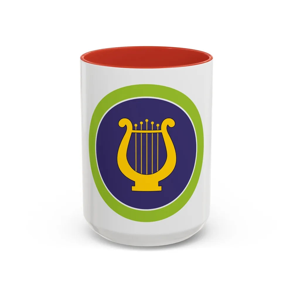 Music (Boy Scout Merit Badge) Accent Coffee Mug-15oz-Red-Go Mug Yourself