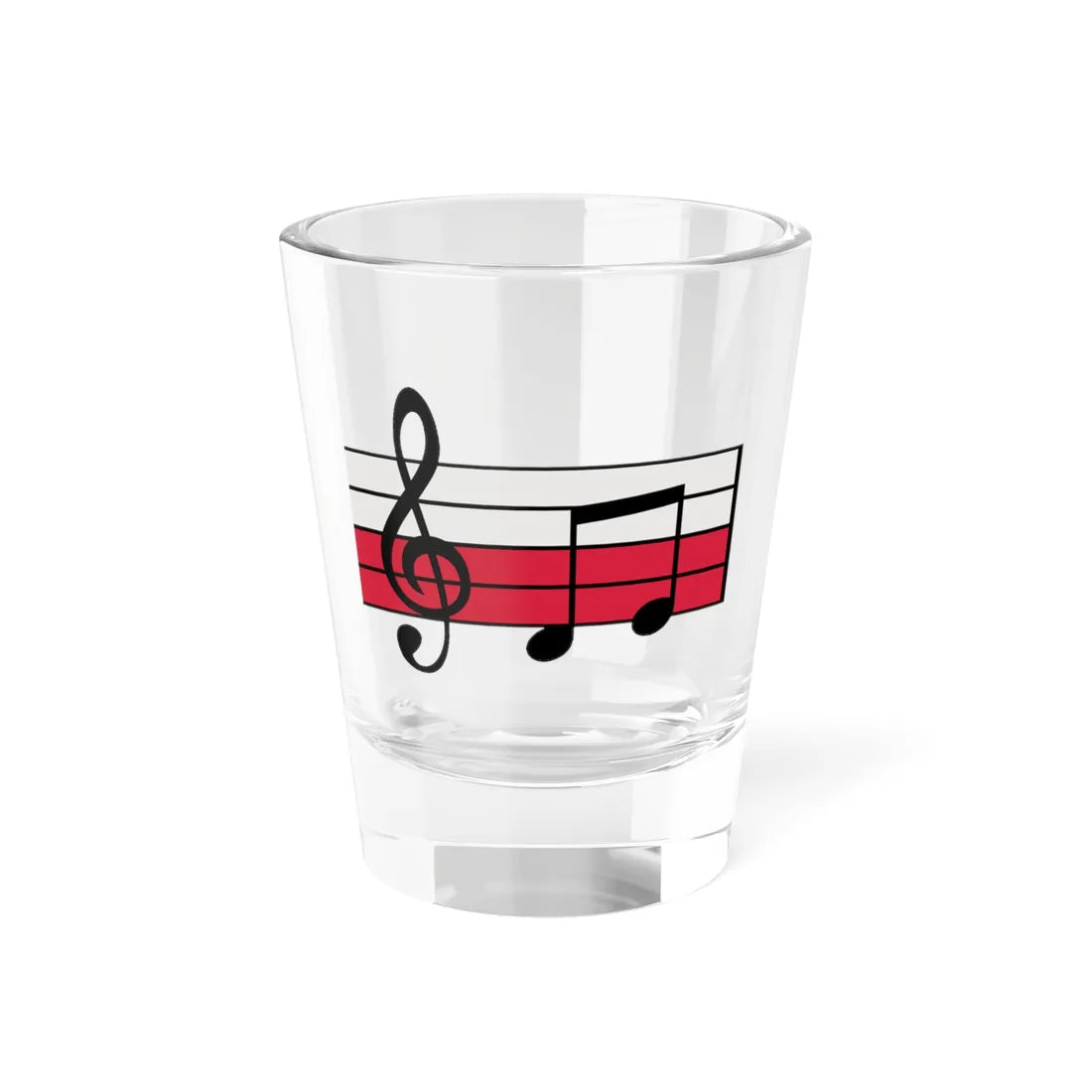 Musical notes pl (Poland) Shot Glass 1.5oz 1.5oz - Go Mug Yourself