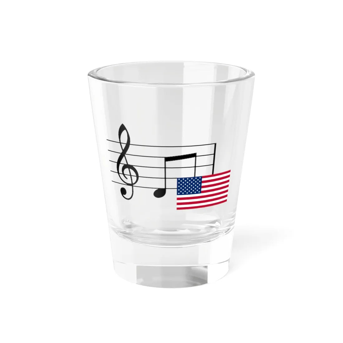 Musical Notes U.S. (United States) Shot Glass 1.5oz 1.5oz - Go Mug Yourself