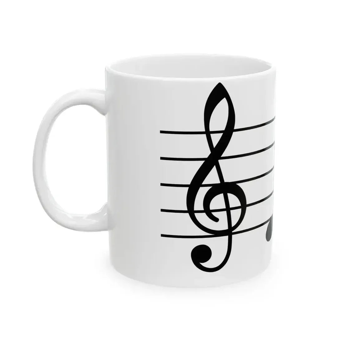 Musical Notes U.S. (United States) White Coffee Mug - Go Mug Yourself