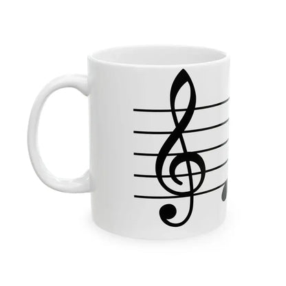 Musical Notes U.S. (United States) White Coffee Mug - Go Mug Yourself