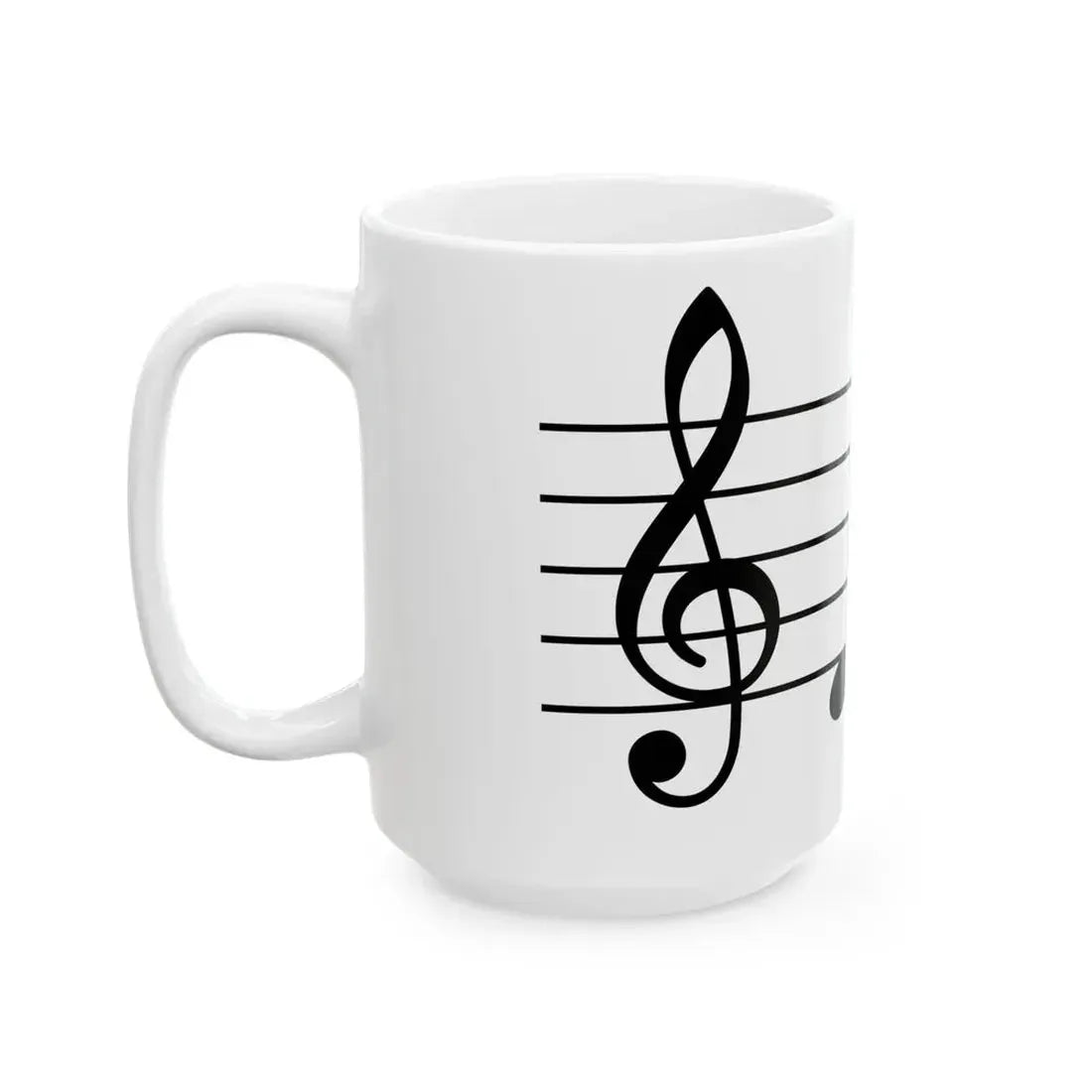 Musical Notes U.S. (United States) White Coffee Mug - Go Mug Yourself