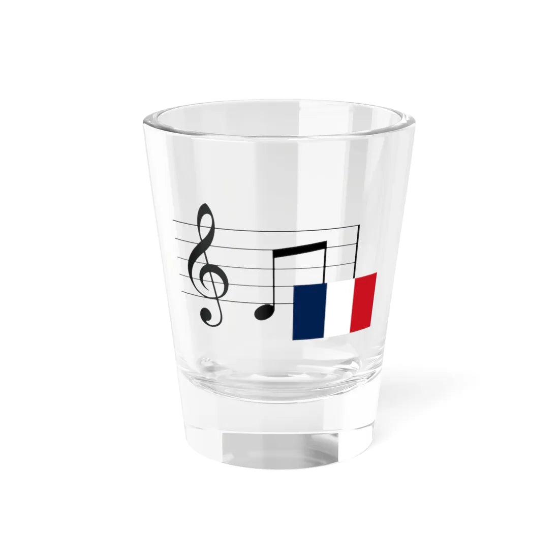 MusicalnotesFrance (France) Shot Glass 1.5oz 1.5oz - Go Mug Yourself