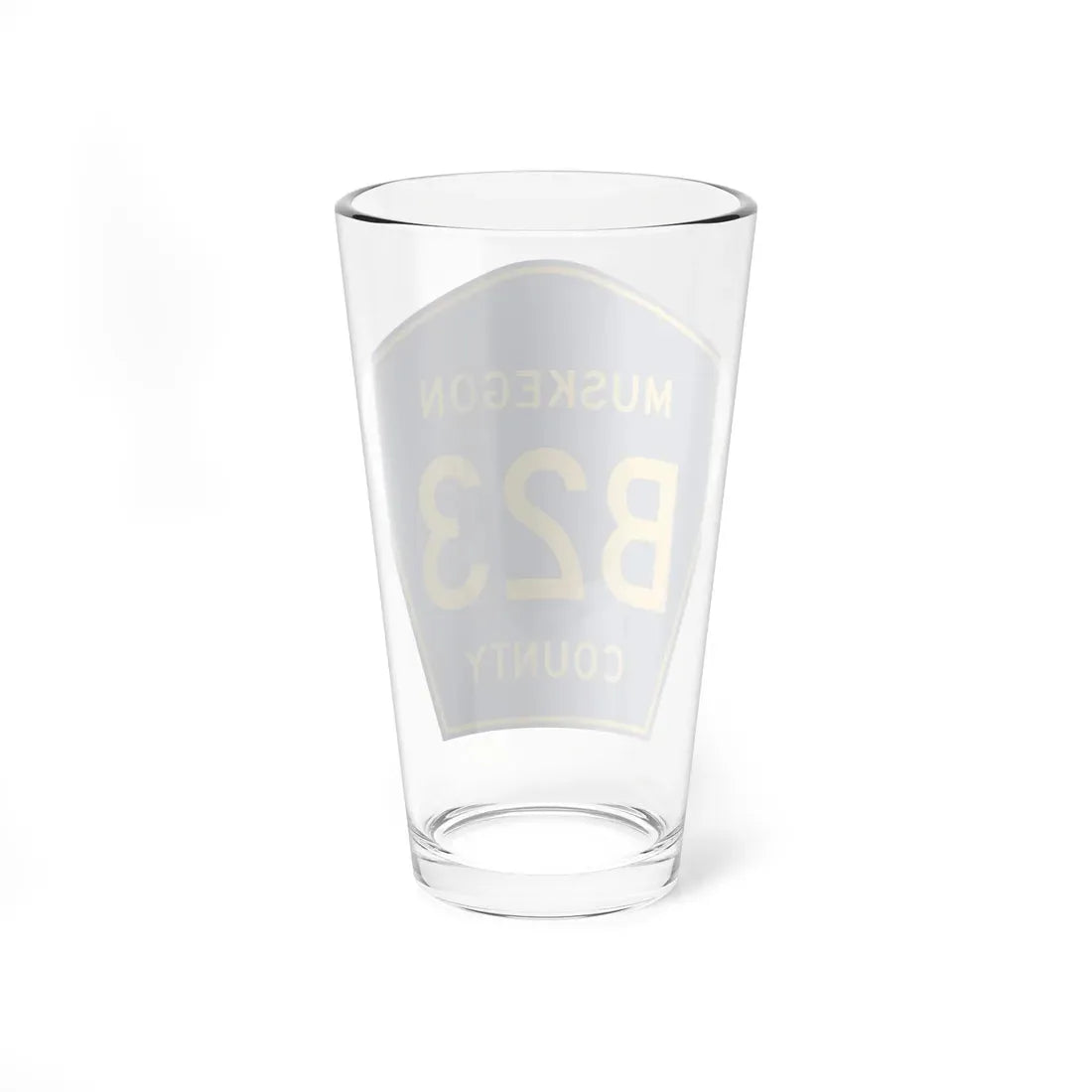 Muskegon County B-23 (Michigan) (Road Sign) Pint Glass 16oz - Go Mug Yourself