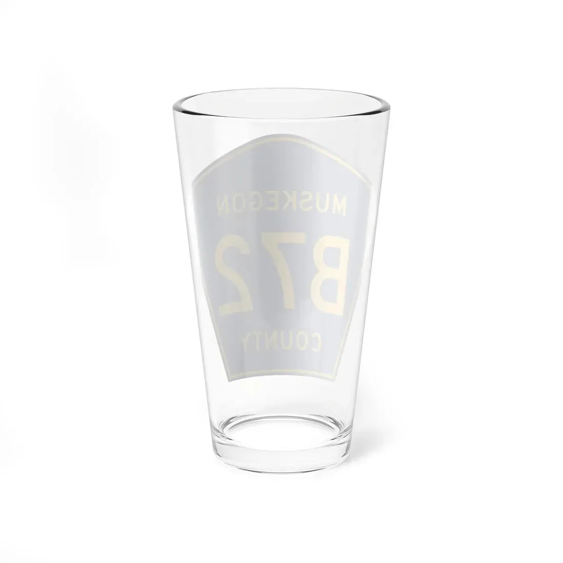 Muskegon County B-72 (Michigan) (Road Sign) Pint Glass 16oz - Go Mug Yourself
