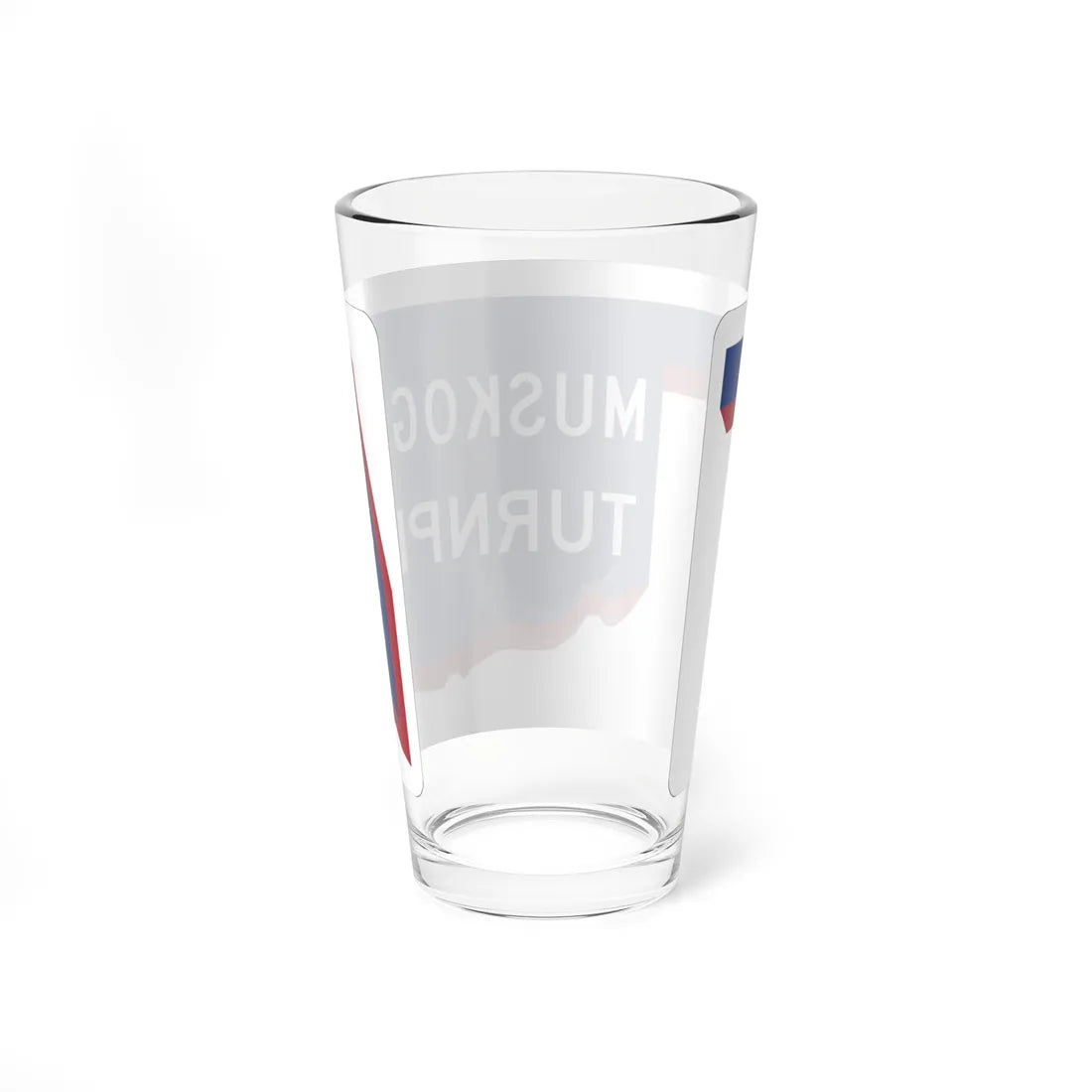 Muskogee Turnpike shield old (Oklahoma) (Road Sign) Pint Glass 16oz - Go Mug Yourself