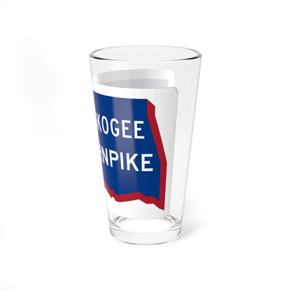 Muskogee Turnpike shield old (Oklahoma) (Road Sign) Pint Glass 16oz - Go Mug Yourself