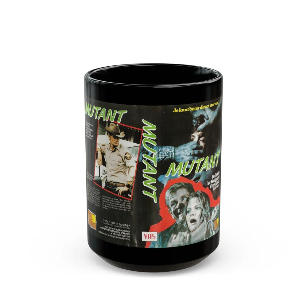 MUTANT BO HOPKINS (VHS COVER) - Black Coffee Mug-15oz-Go Mug Yourself