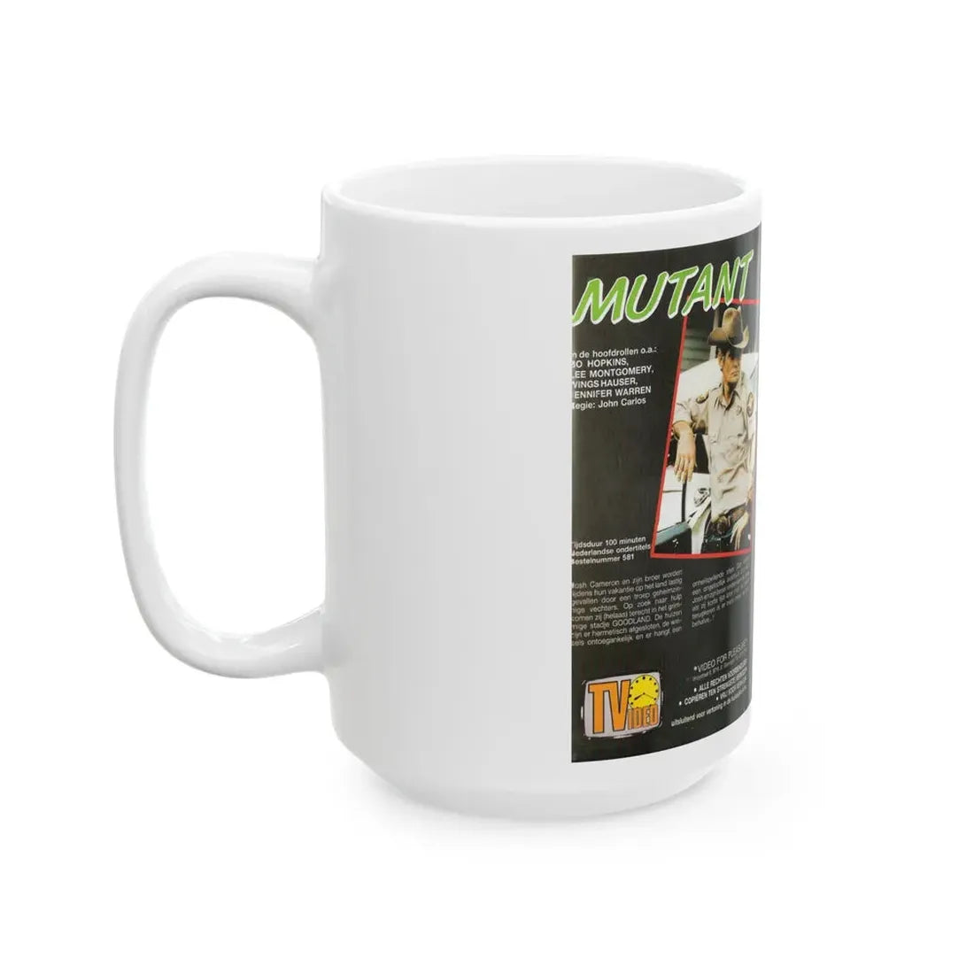 MUTANT BO HOPKINS (VHS COVER) - White Coffee Mug - Go Mug Yourself