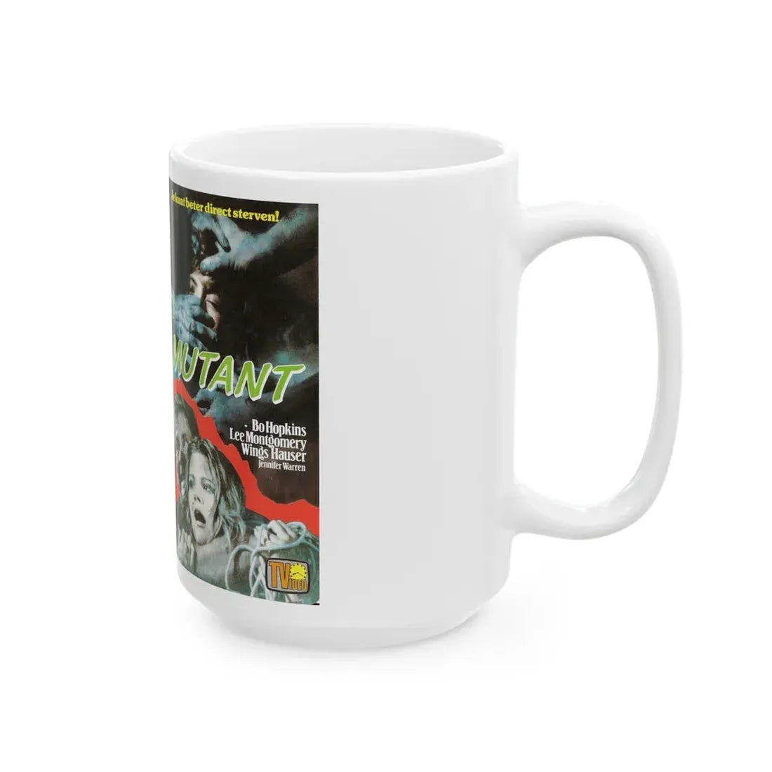 MUTANT BO HOPKINS (VHS COVER) - White Coffee Mug - Go Mug Yourself