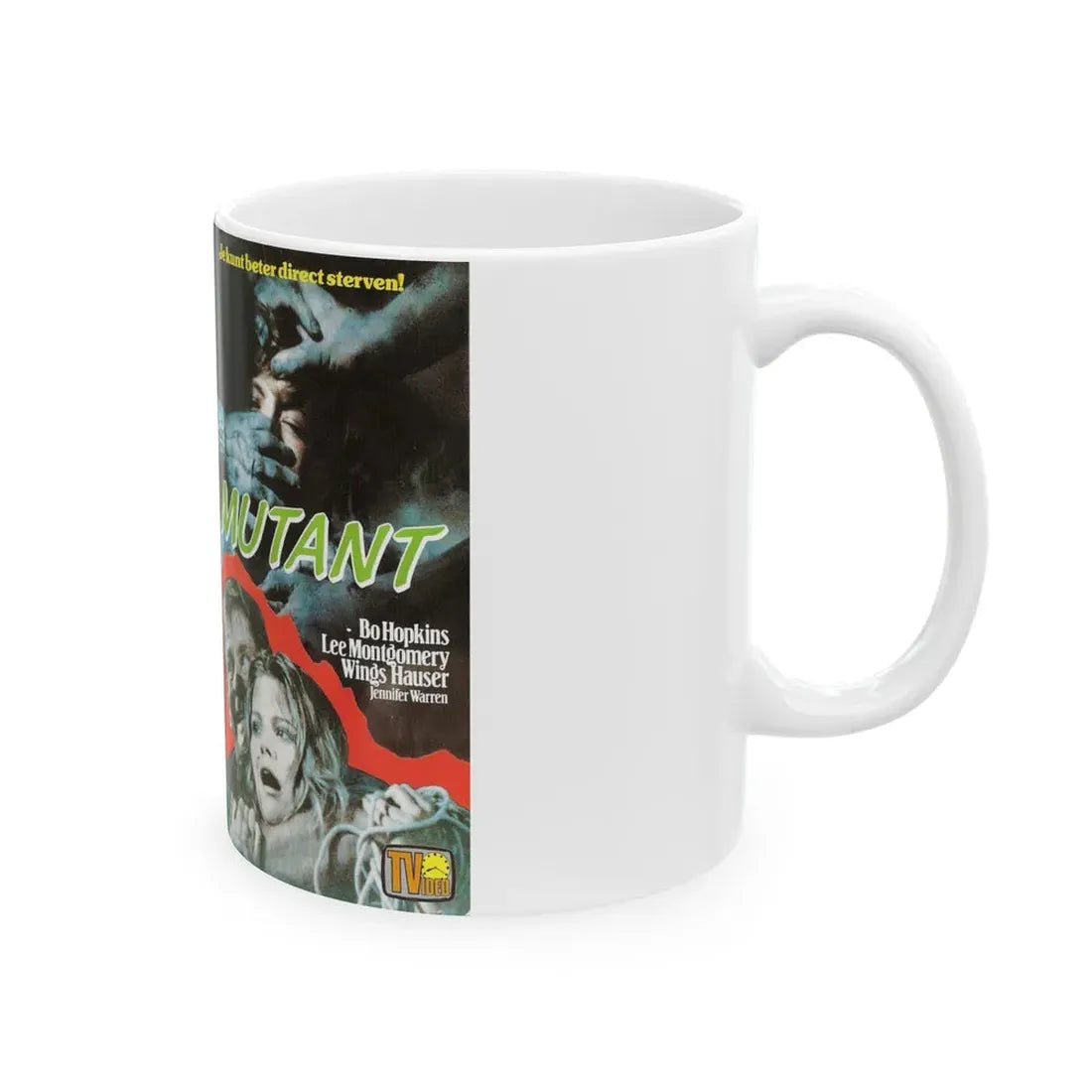 MUTANT BO HOPKINS (VHS COVER) - White Coffee Mug - Go Mug Yourself