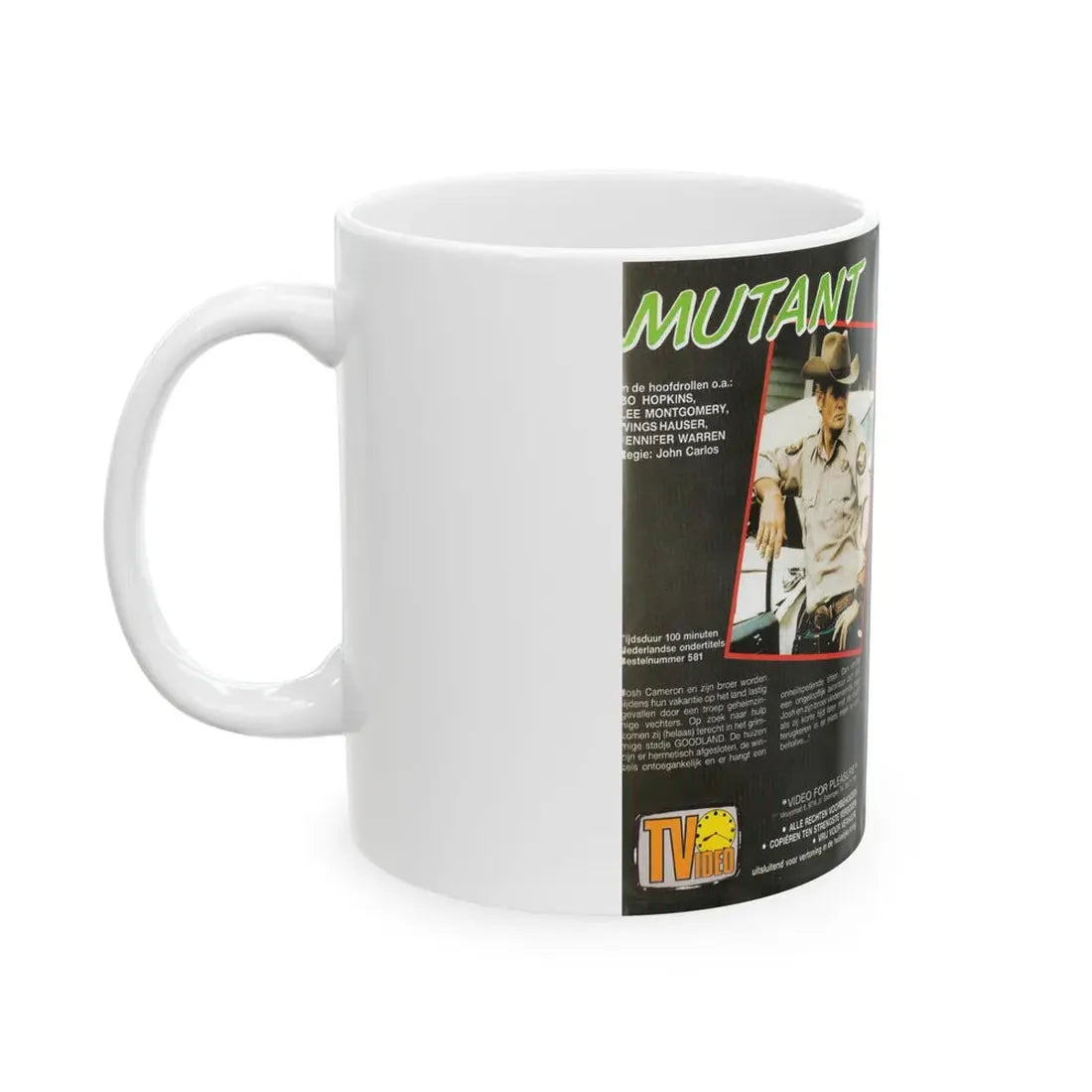 MUTANT BO HOPKINS (VHS COVER) - White Coffee Mug - Go Mug Yourself