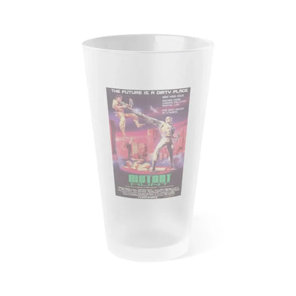 MUTANT HUNT 1987 Movie Poster - Frosted Pint Glass 16oz 16oz Frosted - Go Mug Yourself