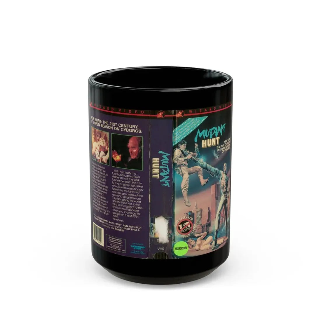 MUTANT HUNT 2 (VHS COVER) - Black Coffee Mug 15oz - Go Mug Yourself