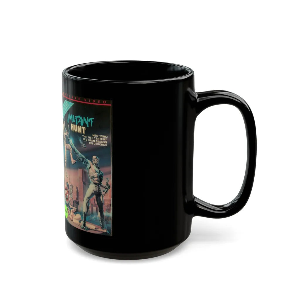 MUTANT HUNT 2 (VHS COVER) - Black Coffee Mug-Go Mug Yourself