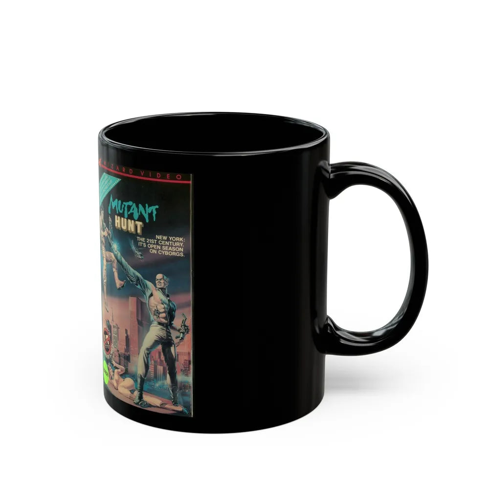 MUTANT HUNT 2 (VHS COVER) - Black Coffee Mug-Go Mug Yourself