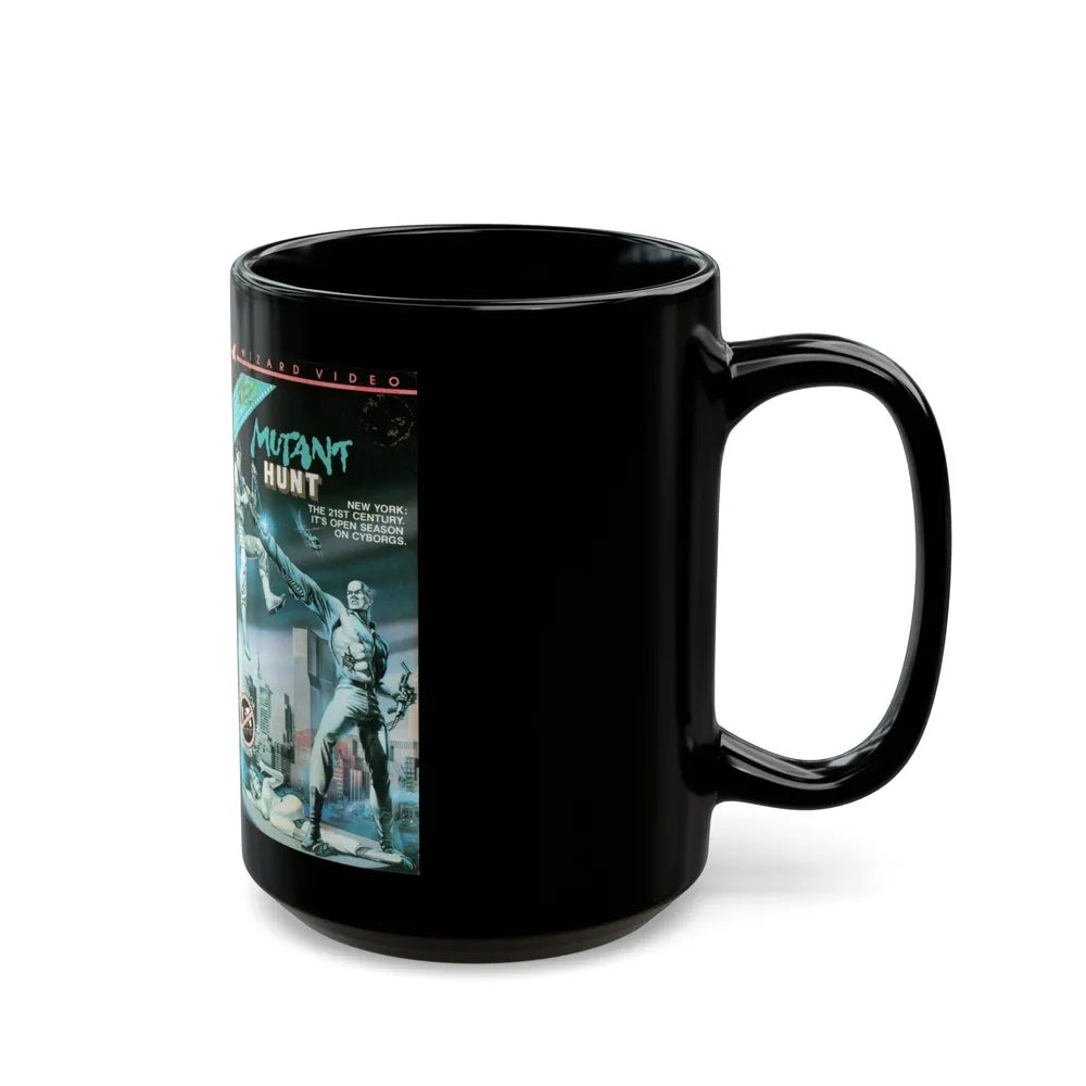 MUTANT HUNT (VHS COVER) - Black Coffee Mug-Go Mug Yourself