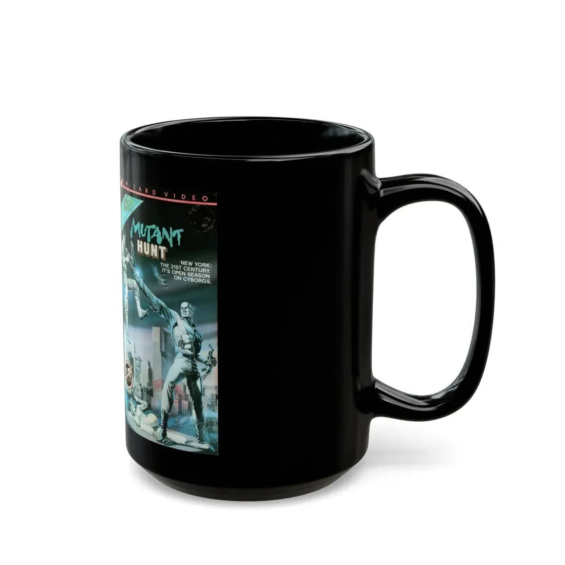 MUTANT HUNT (VHS COVER) - Black Coffee Mug - Go Mug Yourself