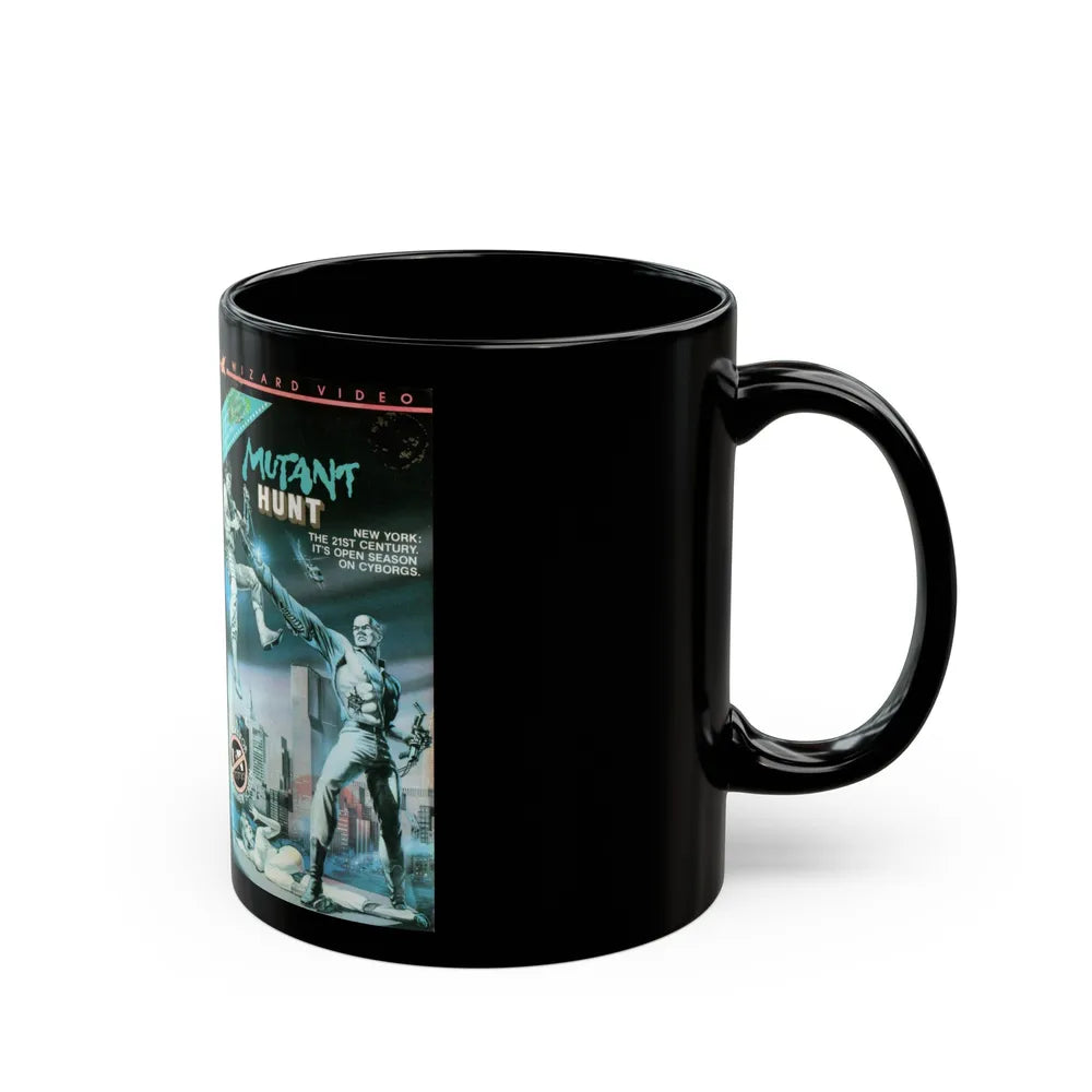 MUTANT HUNT (VHS COVER) - Black Coffee Mug-Go Mug Yourself