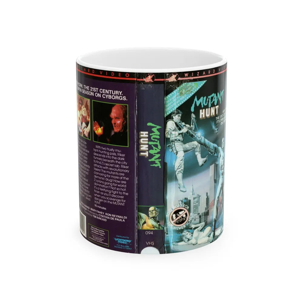 MUTANT HUNT (VHS COVER) - White Coffee Mug-11oz-Go Mug Yourself