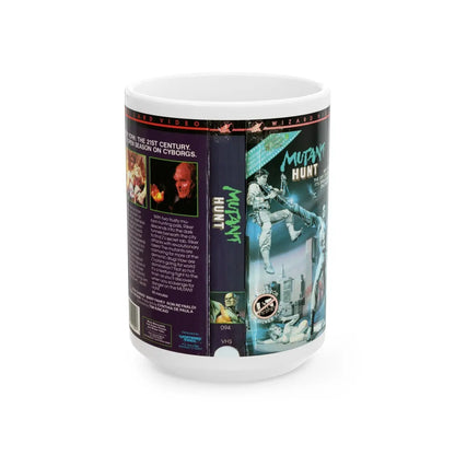 MUTANT HUNT (VHS COVER) - White Coffee Mug-15oz-Go Mug Yourself