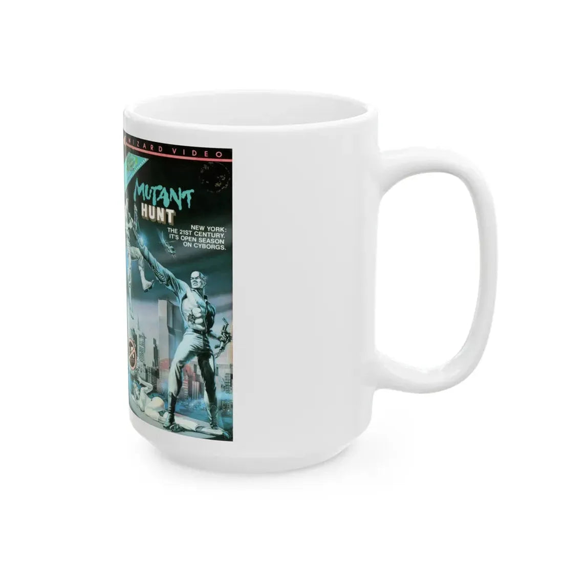 MUTANT HUNT (VHS COVER) - White Coffee Mug - Go Mug Yourself