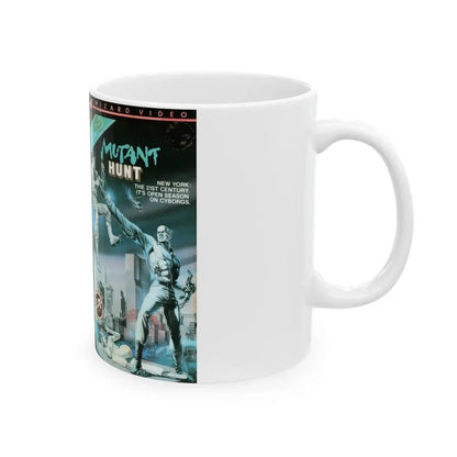 MUTANT HUNT (VHS COVER) - White Coffee Mug - Go Mug Yourself