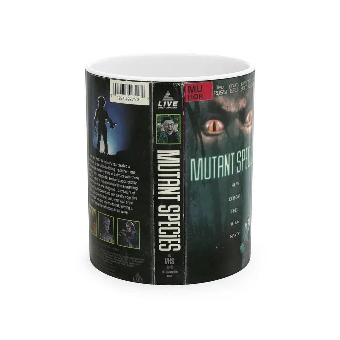 MUTANT SPECIES (VHS COVER) - White Coffee Mug 11oz - Go Mug Yourself