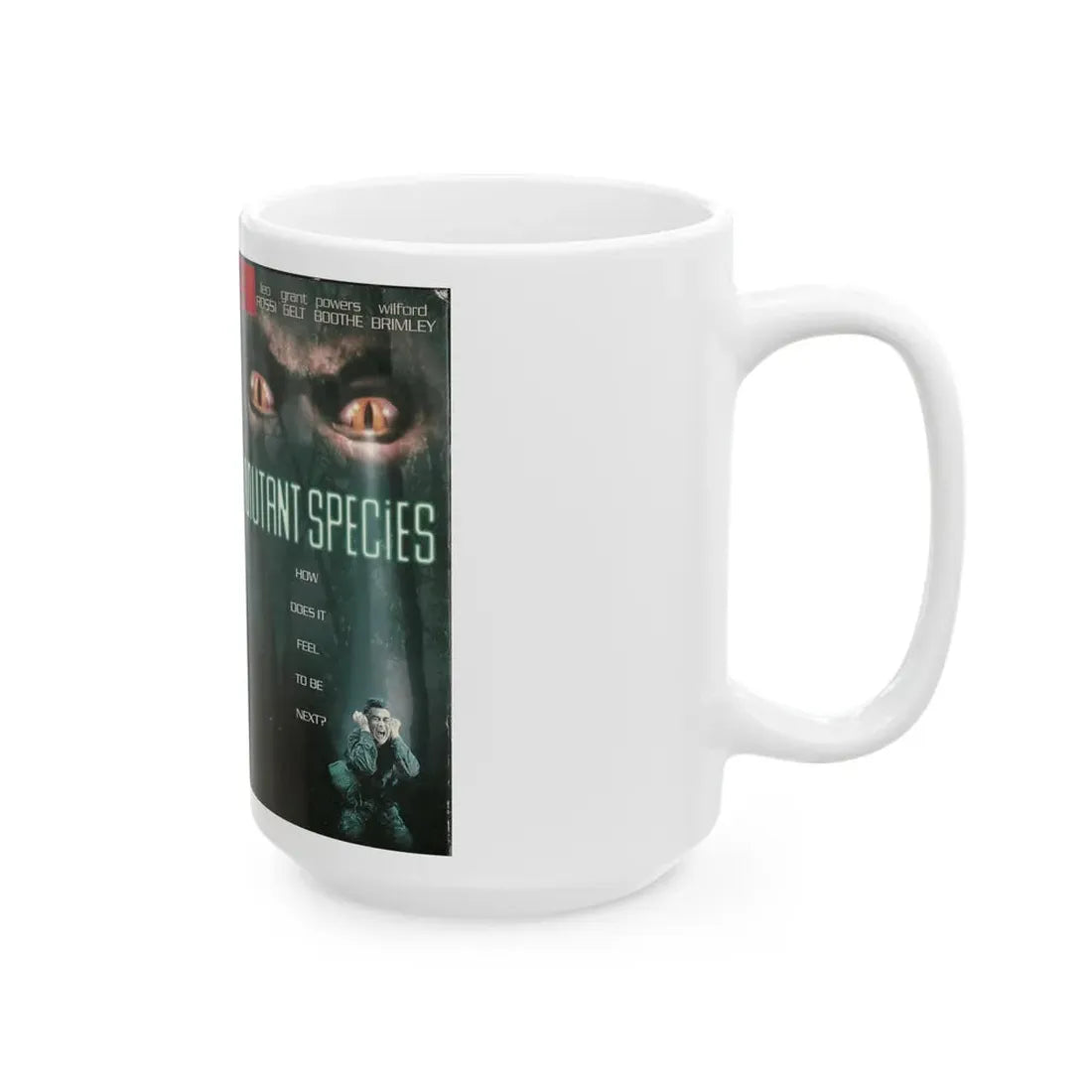 MUTANT SPECIES (VHS COVER) - White Coffee Mug - Go Mug Yourself