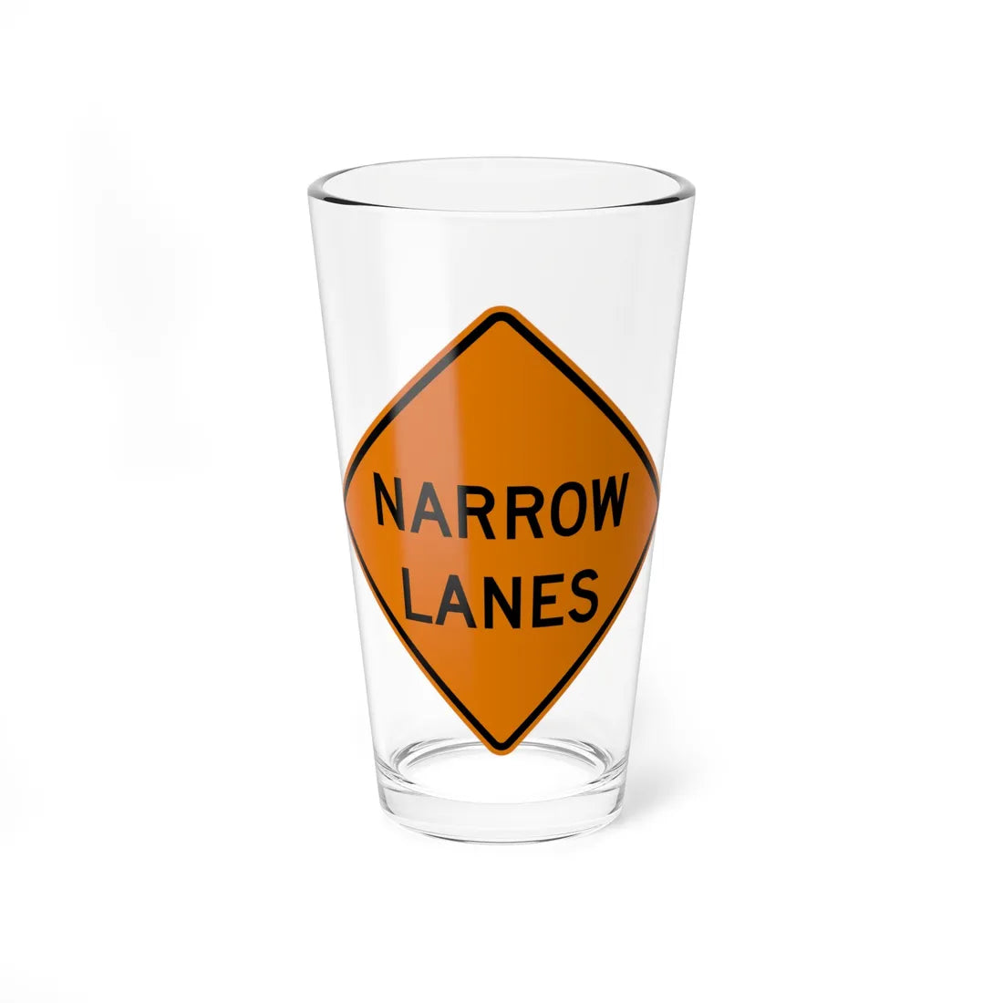 MUTCD-CA C12A (California) (Road Sign) Pint Glass 16oz 16oz - Go Mug Yourself