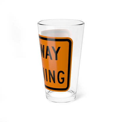 MUTCD-CA C23B (California) (Road Sign) Pint Glass 16oz - Go Mug Yourself