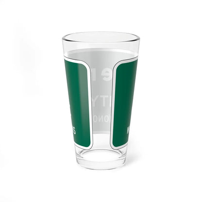 MUTCD-CA G10-3 (California) (Road Sign) Pint Glass 16oz - Go Mug Yourself