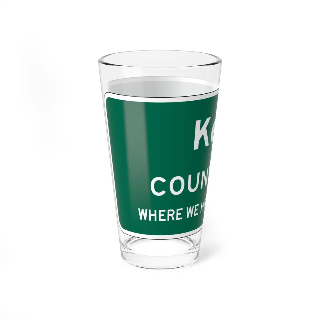 MUTCD-CA G10-3 (California) (Road Sign) Pint Glass 16oz - Go Mug Yourself