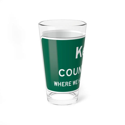 MUTCD-CA G10-3 (California) (Road Sign) Pint Glass 16oz - Go Mug Yourself