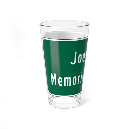 MUTCD-CA G12-3 open text (California) (Road Sign) Pint Glass 16oz - Go Mug Yourself