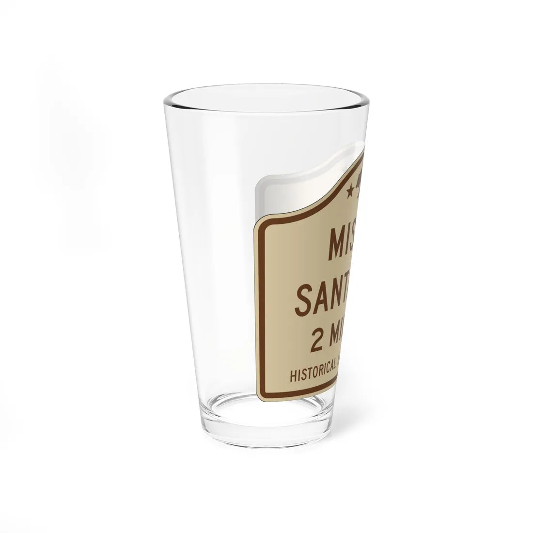 MUTCD-CA G13-1 (California) (Road Sign) Pint Glass 16oz - Go Mug Yourself