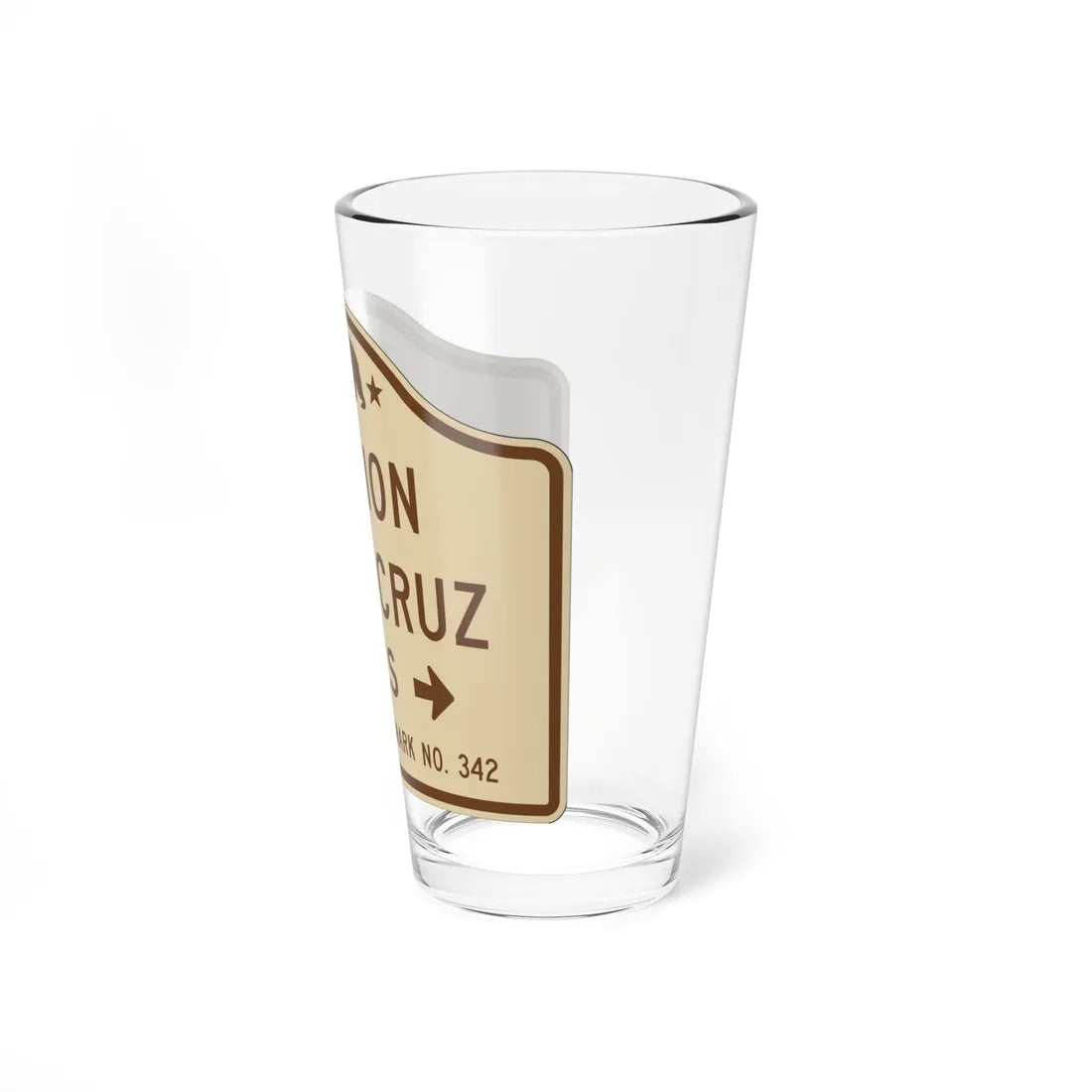 MUTCD-CA G13-1 (California) (Road Sign) Pint Glass 16oz - Go Mug Yourself