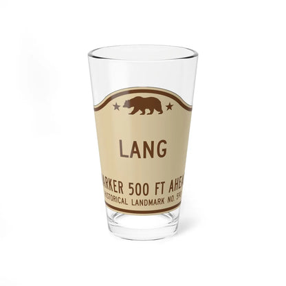 MUTCD-CA G14 open text (California) (Road Sign) Pint Glass 16oz 16oz - Go Mug Yourself